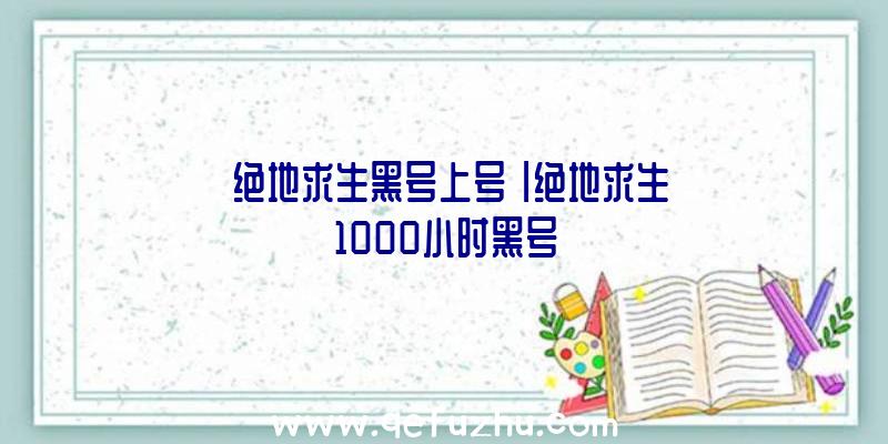 「绝地求生黑号上号」|绝地求生1000小时黑号